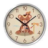Lovely Cartoon Circular Personality Clock Living Room Decorative Silent Round Wall Clocks, NO.9