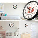 Lovely Cartoon Circular Personality Clock Living Room Decorative Silent Round Wall Clocks, NO.10