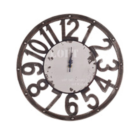 Personality Retro Wall Clock Adornment Bracket Clock Silent Bell Wall Decor K
