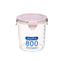 Set of 2 Food Storage Containers Seal Pots Plastic Storage Jars, 800ml, PINK