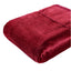 [Flannel Blanket] Red Lightweight Cozy Plush Microfiber Solid Blanket