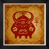 Chinese Traditional Ideas Paper-Cut Adornment Picture(Chinese Zodiac)-Cow
