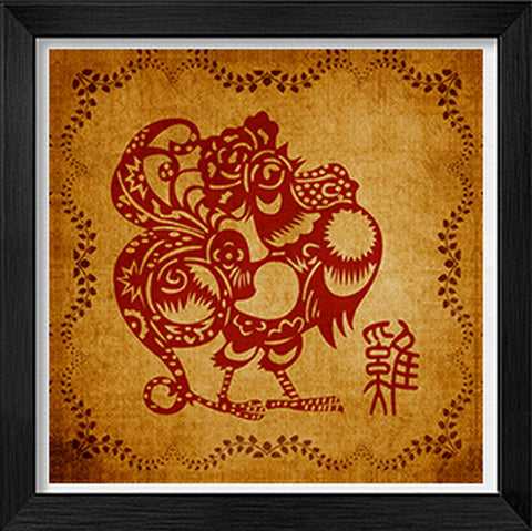 Chinese Traditional Ideas Paper-Cut Adornment Picture(Chinese Zodiac)-Chook