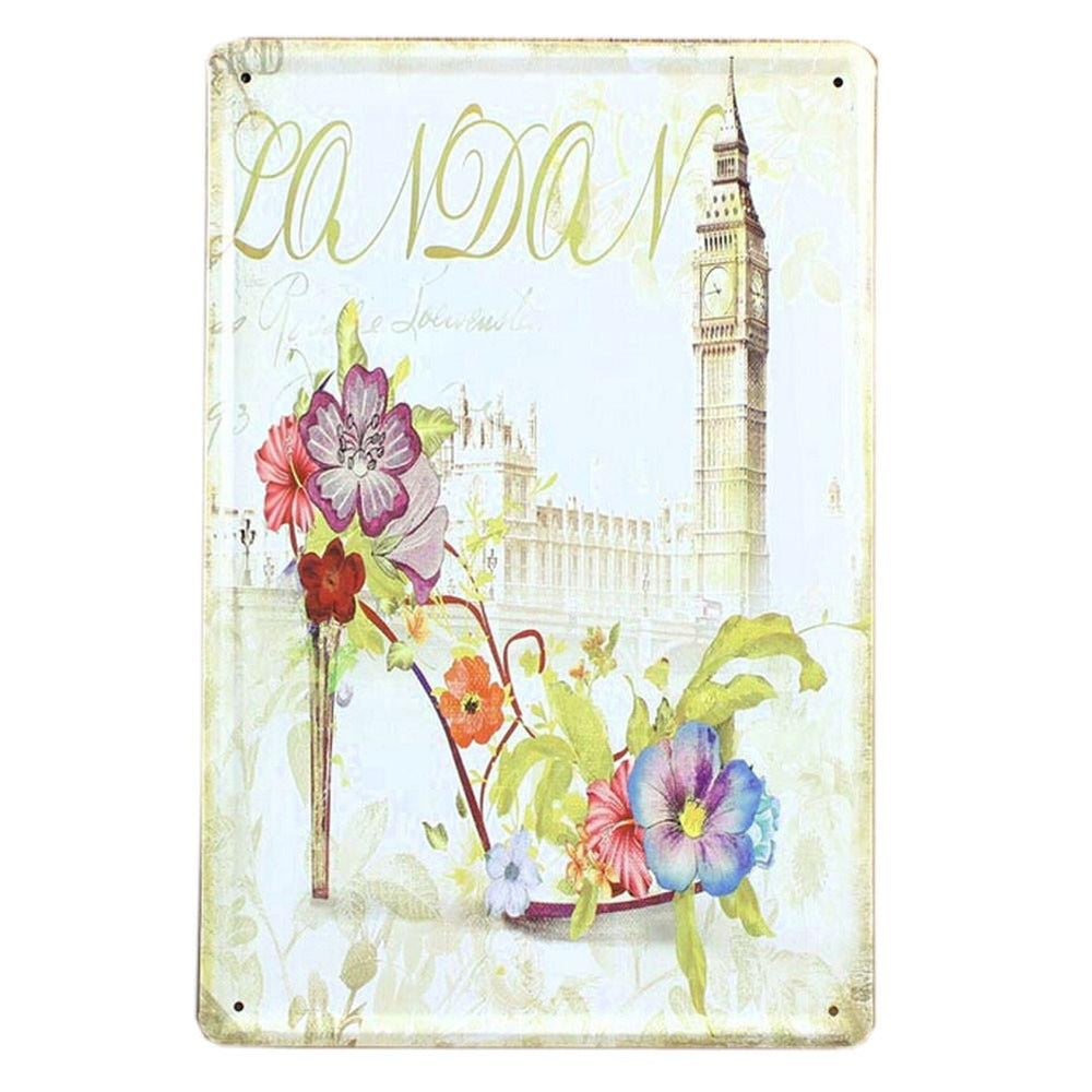 BEAUTIFUL LONDON VINTAGE METAL PAINTING WALL HANGING