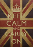 UK Retro Kraft Paper Poster Keep Calm Jamaican Reggae Style