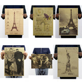 Six Posters Cool Cheap Europe Posters Wall Posters Reminiscence Retro, Random Style