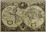 1641-year-old Nautical Charts Nostalgic Retro Kraft Paper Poster