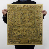 Painting Posters Kraft Paper Old World Map Navigation Bar Interior Decorative