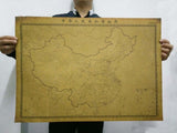 Interior Decorative Painting Posters Kraft Paper Old World Map Navigation Bar