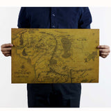 Navigation Bar Interior Decorative Painting Posters Kraft Paper Old World Map