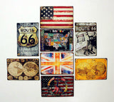 [ROUTE 66] Wall Decor Tin Metal Drawing Vintage Retro Classic Plaque Prints