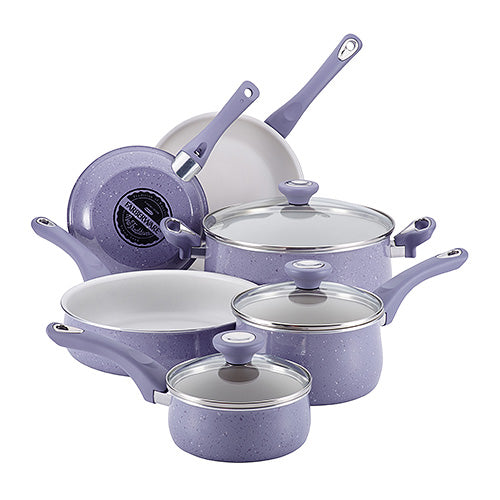 New Traditions 12 Piece Speckled Cookware Lavendar