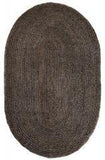 6' X 9' Oval Kerala Gray Jute Rug