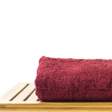 Luxury Hotel & Spa Towel 100% Genuine Turkish Cotton Bath Towels - Cranberry - Bamboo - Set of 4