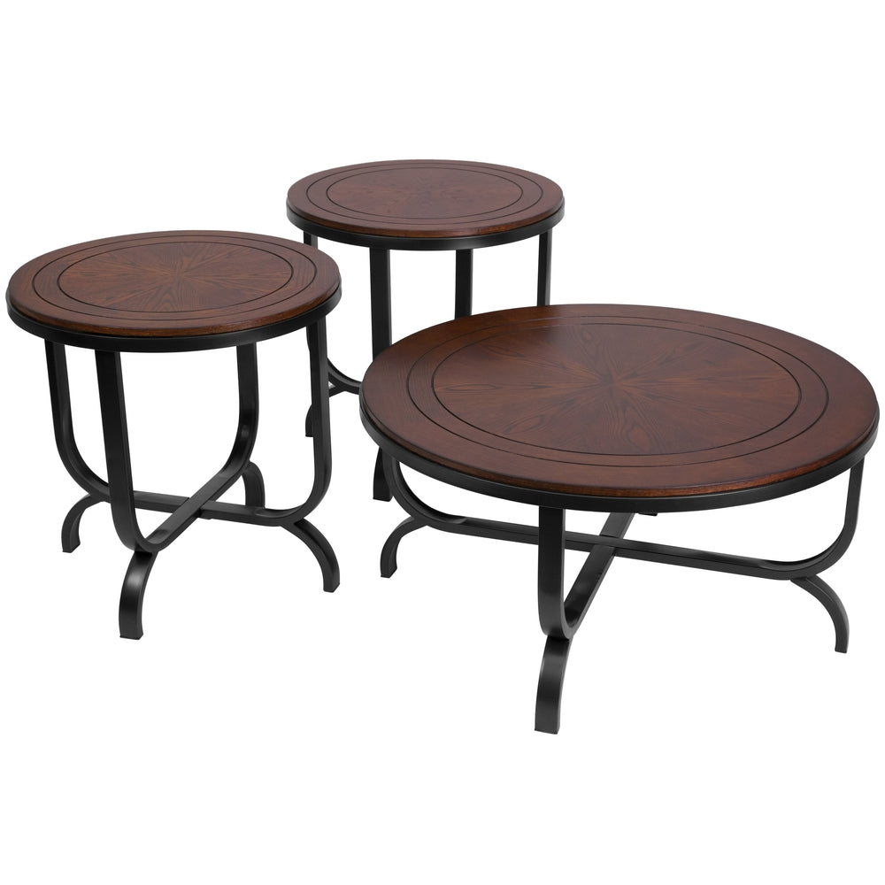 Signature Design by Ashley Ferlin - 3 Piece Occasional Table Set