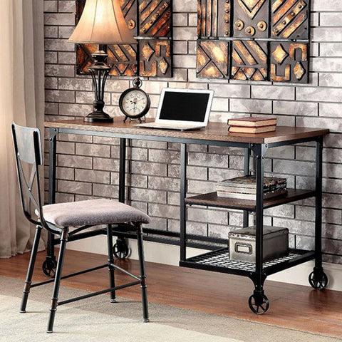 Cori Industrial Design Desk - Antique Black