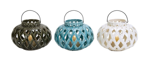 Assorted Ceramic Lanterns (3pc)