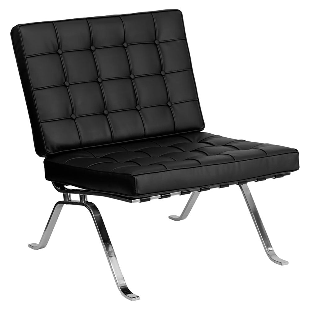 HERCULES Flash Series Black Leather Lounge Chair