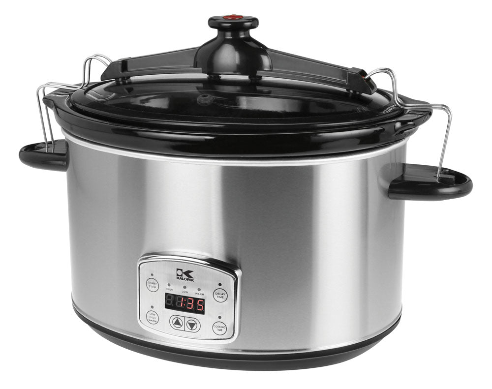 Kalorik 8qt. Digital Slow Cooker with Locking Lid - Stainless Steel