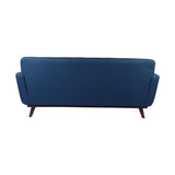 RETRO MID CENTURY NAVY BLUE FABRIC SOFA