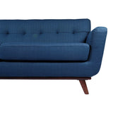 RETRO MID CENTURY NAVY BLUE FABRIC SOFA