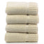 Luxury Hotel & Spa Towel 100% Genuine Turkish Cotton Bath Towels - Beige - Piano - Set of 4