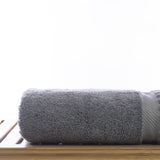 Luxury Hotel & Spa Towel 100% Genuine Turkish Cotton Bath Towels - Gray - Piano - Set of 4