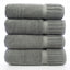 Luxury Hotel & Spa Towel 100% Genuine Turkish Cotton Bath Towels - Gray - Piano - Set of 4