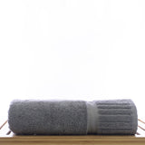 Luxury Hotel & Spa Towel 100% Genuine Turkish Cotton Bath Towels - Gray - Piano - Set of 4