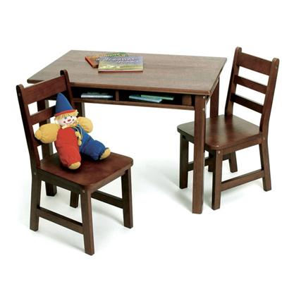 Rect Table Chair Set Walnut