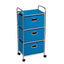 3Drawer Rolling Fabric Cart Bl