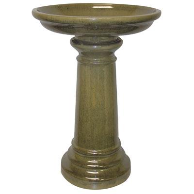 SP Ceramic Bird Bath Lt Green