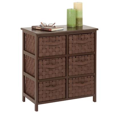 6Drawer Storage Chest Brown