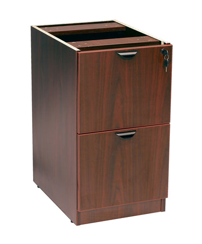 Boss Office Furniture Full Pedestal File/File, Mahogany