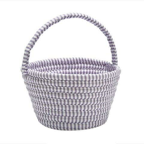 Colonial Mills Easter Home Decorative Ticking Basket Purple - 8x12x7