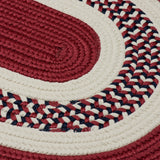 Colonial Mills Flowers Bay Floor Decor Patriot Red 2'x6' Oval Rug