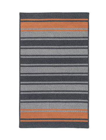 Colonial Mills Frazada Stripe Charcoal & Orange 3'x5' Rectangle Rug