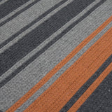 Colonial Mills Frazada Stripe Charcoal & Orange 5'x7' Rectangle Rug