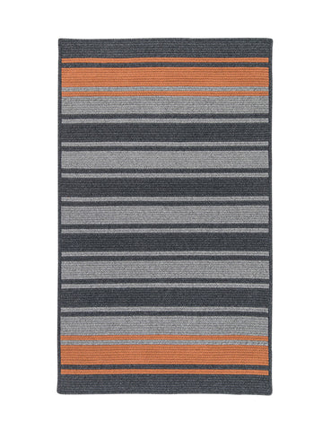 Colonial Mills Frazada Stripe Charcoal & Orange 12'x15' Rectangle Rug