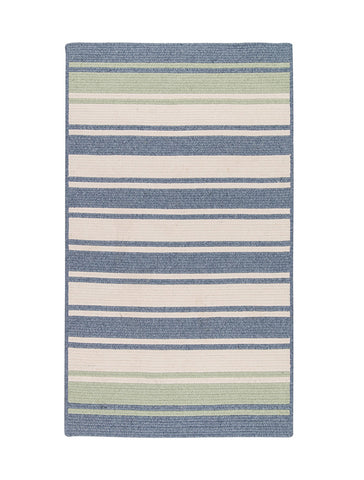 Colonial Mills Frazada Stripe Light Blue & Mint 6'x9' Rectangle Rug