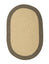 Colonial Mills Braided Hudson Beige 2'x6' Reversible Oval Area Rug