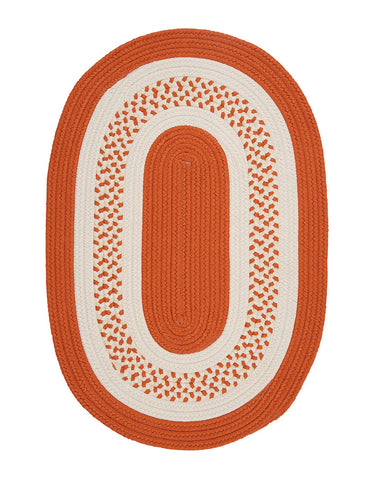 Colonial Mills Home Decorative Crescent Oval Rug Orange - 2'x4'