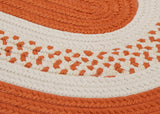 Colonial Mills Home Decorative Crescent Oval Rug Orange- 2'x10'