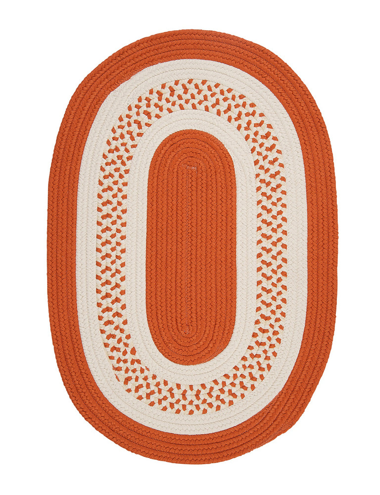 Colonial Mills Home Decorative Crescent Oval Rug Orange -7'x9'