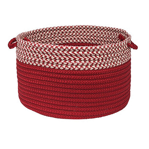 Colonial Mills Houndstooth Dipped Basket Red 14"x10"