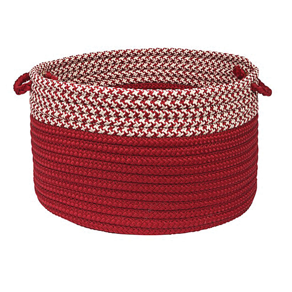 Colonial Mills Houndstooth Dipped Basket Red 18"x12"