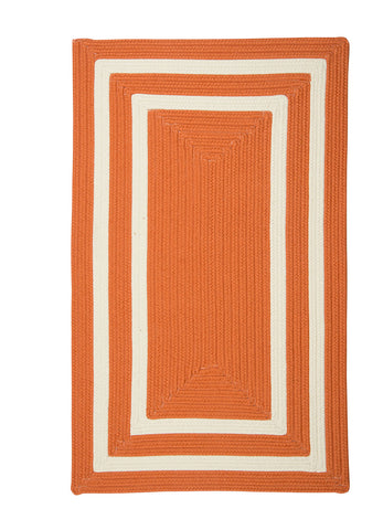 Colonial Mills Floor Decorative Braided La Playa Tangerine Area Rug Rectangle - 2'x8'