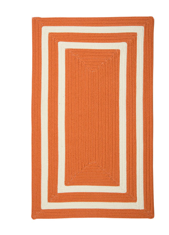 Colonial Mills Floor Decorative Braided La Playa Tangerine Area Rug Rectangle - 7'x9'
