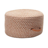 Houndstooth Pouf Orange 20"x20"x11" Round Rug