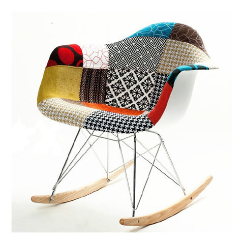 FINE MOD IMPORTS PATTERNED ROCKER ARM CHAIR